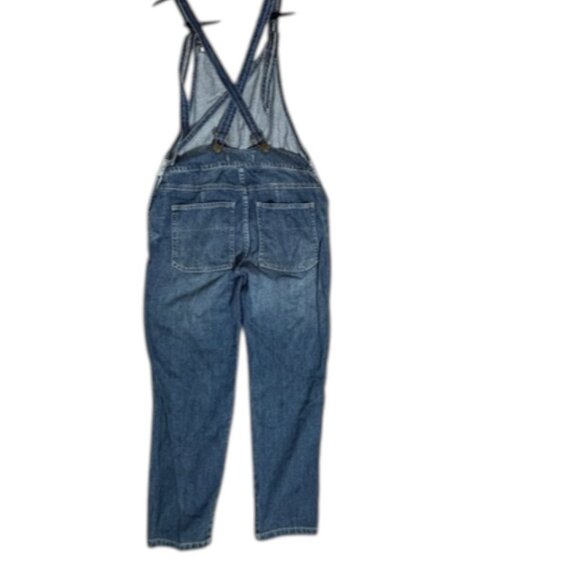 Free People V-neck Cross back Bib Relaxed Overalls Straight Leg Size 25 - Picture 6 of 13
